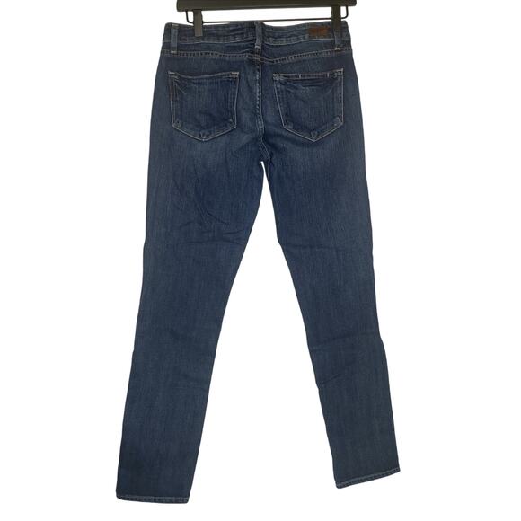 Paige Skyline Ankle Peg Jeans Womens Size 27 Augusta Low Rise Dark Wash Denim - Picture 2 of 8